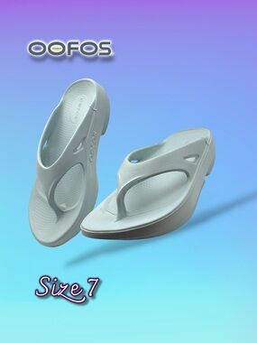 OOFOS OOriginal Flip Flop Sandal Light Blue Women's Size 7